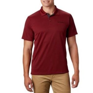 Columbia Mens Utilizer Polo Shirt Red Jasper Size M